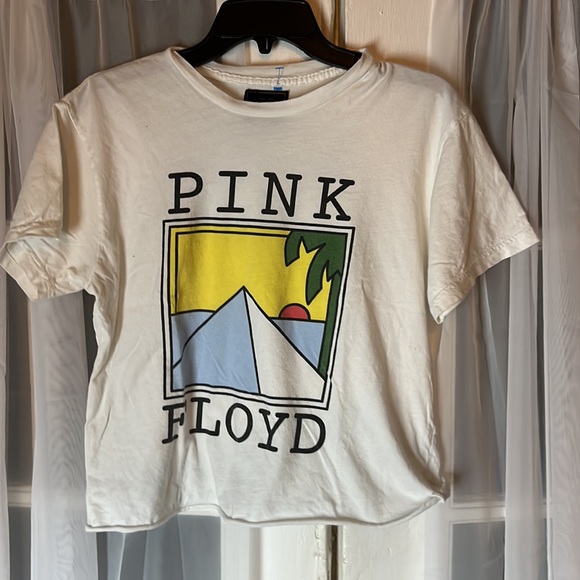 RetroBrand Pink Floyd Sunset Pyramid Black Label Crop T-Shirt Women’s Small - Picture 2 of 5